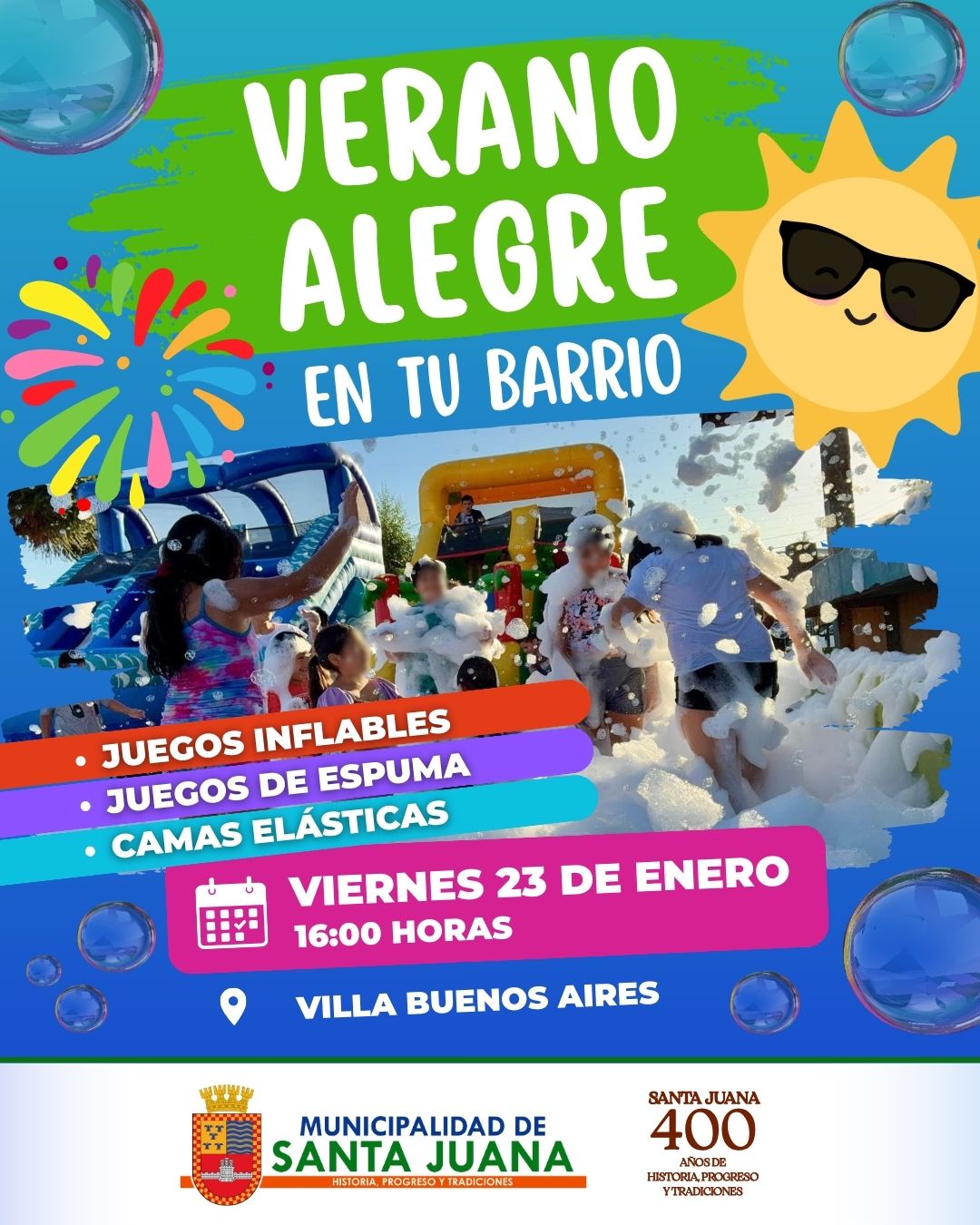  ¡ATENCIÓN VECINOS! ¡EL VERANO ALEGRE LLEGA HOY A VILLA BUENOS AIRES!