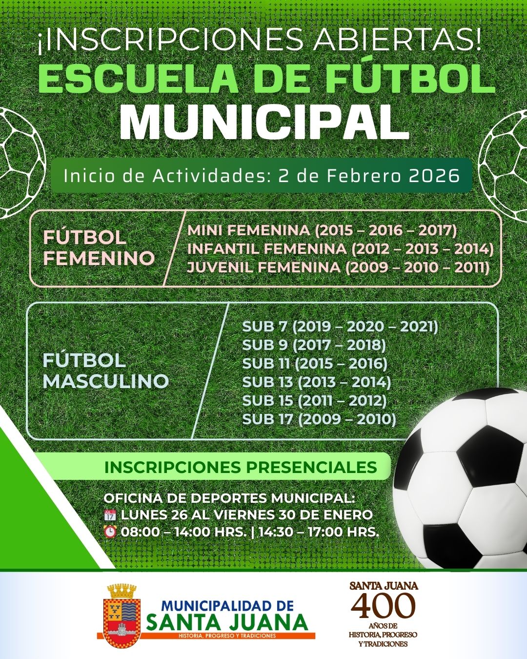 ¡INSCRIPCIONES ABIERTAS!