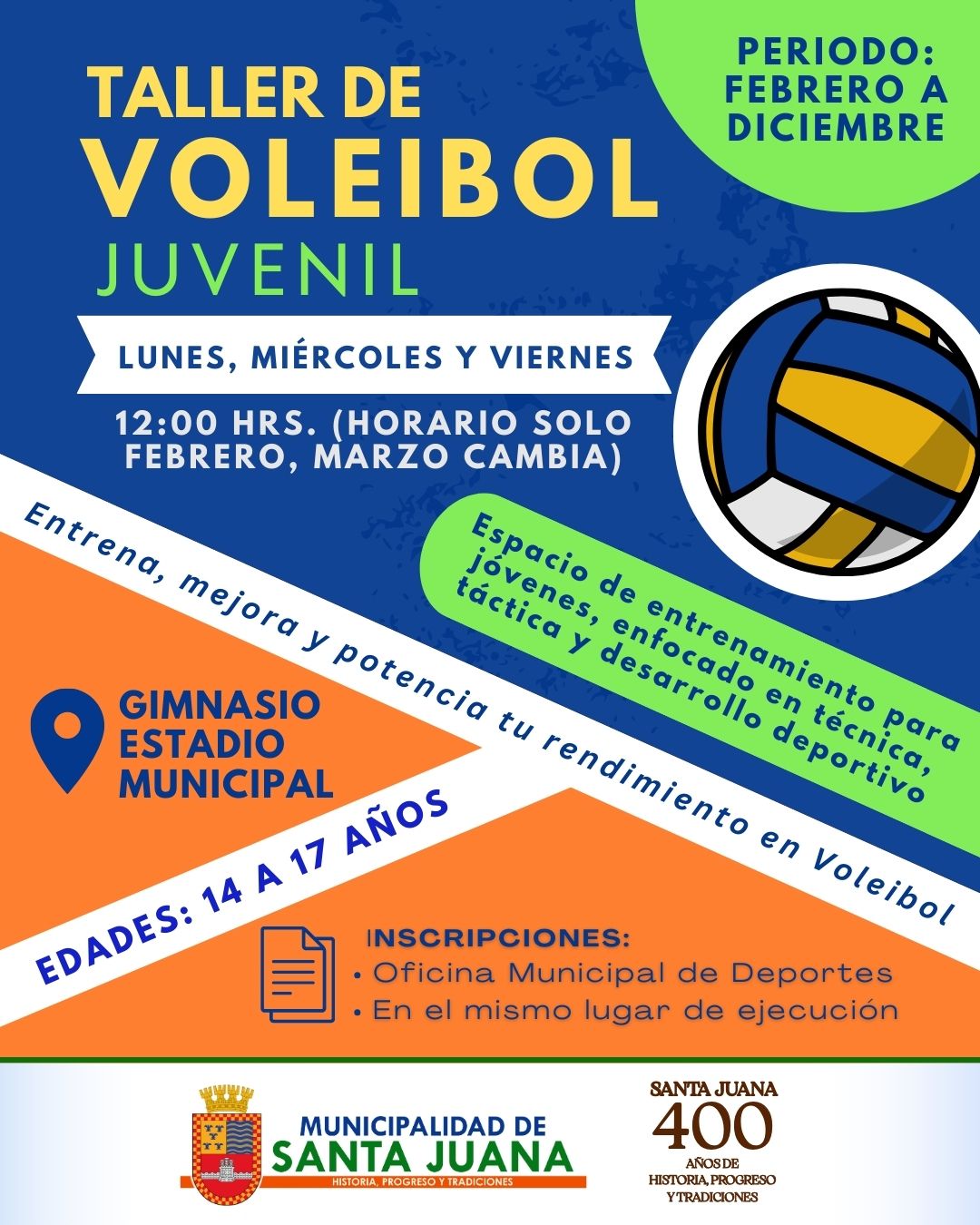 🏐 TALLER DE VOLEIBOL JUVENIL