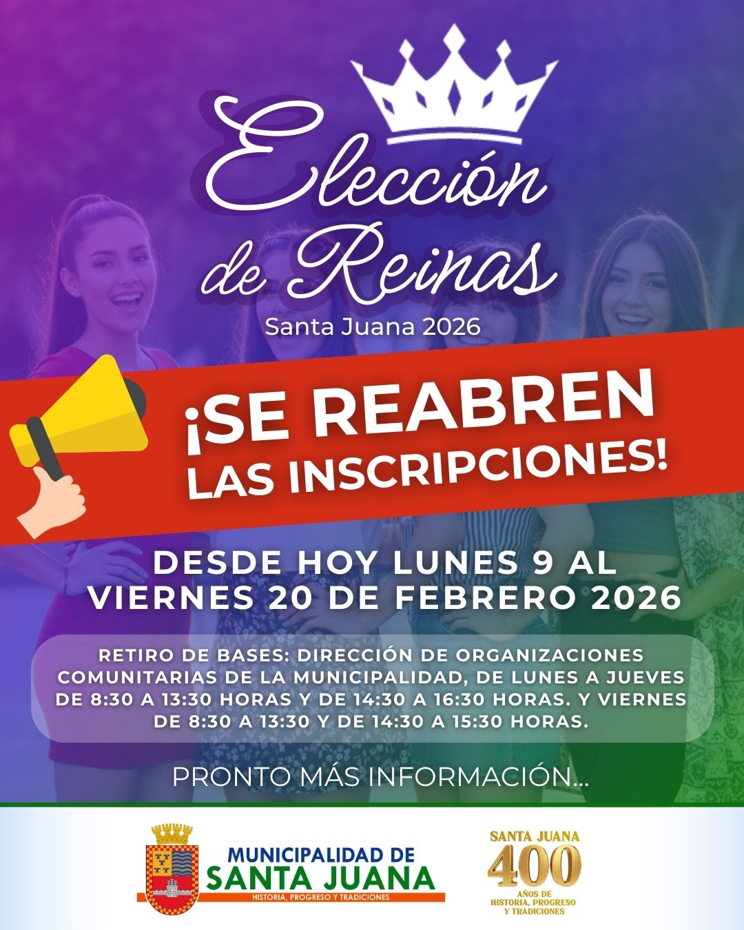 ATENCIÓN SANTA JUANA! 👑✨ ¡SE REABREN LAS INSCRIPCIONES!